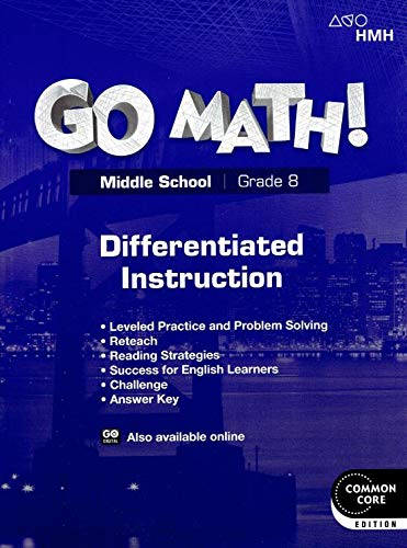 Go Math! Differentiated Instruction Resource Grade 8