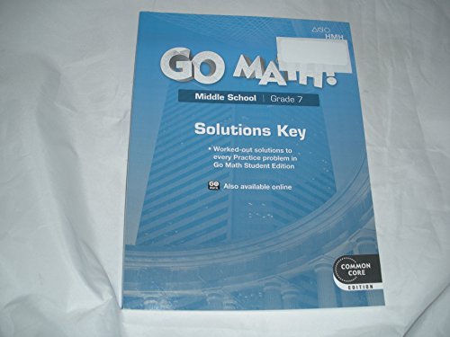 Go Math! Solutions Key Grade 7