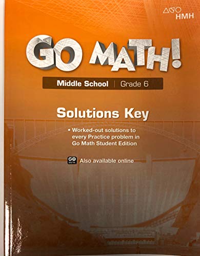 Go Math! StA Solutions Key Grade 6