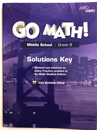 Go Math! StA Solutions Key Grade 8