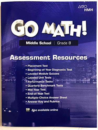 Go Math! StA Assessment Resource with Answer Grade 8