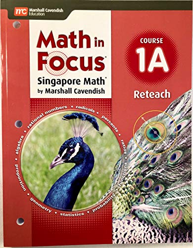 Math in Focus (STA) Reteach BlackLine Master Volume A Course 1
