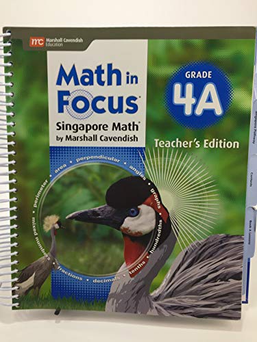2018 Math in Focus (STA) Teacher Edition Book A Grade 4