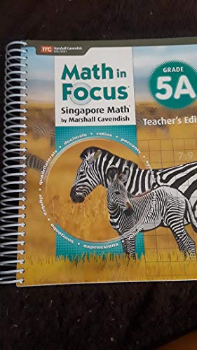 2018 Math in Focus (STA) Teacher Edition Book A Grade 5