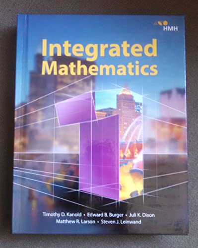 2018 Integrated Mathematics Student Edition Hardcover Integrated 1