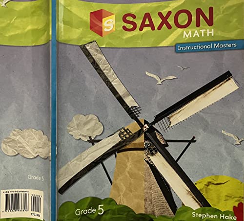 Saxon Math Hake Instructional Masters Workbook Grade 5
