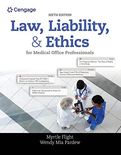 MindTap Medical Assisting, 4 terms (24 months) Printed Access Card for Flight/Pardew's Law, Liability, and Ethics for Medical Office Professionals, 6th