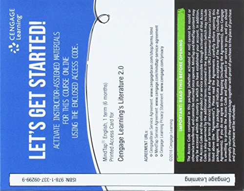 MindTap Literature, 2019 Update, 1 term Printed Access Card