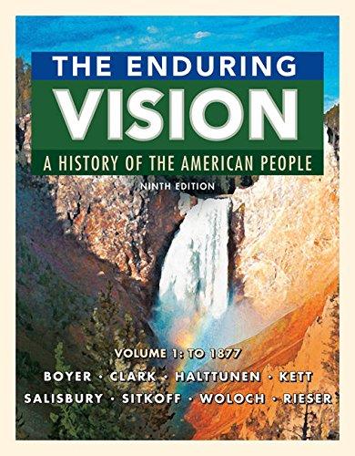 MindTap History, 1 term (6 months) Printed Access Card for Boyer/Clark/Halttunen/Kett/Salisbury/Sitkoff/Woloch/Rieserâ€™s The Enduring Vision: A History of the American People, Volume I: To 1877, 9th