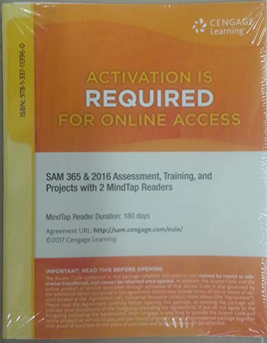 SAM 365 & 2016 Assessments, Trainings, and Projects with 1 MindTap Reader Multi-Term Printed Access Card