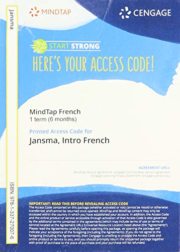 MindTap for Jansma/Kassen/DeniÃ©-Higney's Atelier, 1 term Printed Access Card