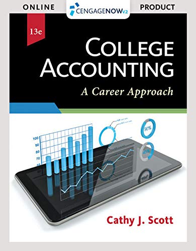 CNOWv2, 1 term Printed Access Card for Scott's College Accounting: A Career Approach, 13th