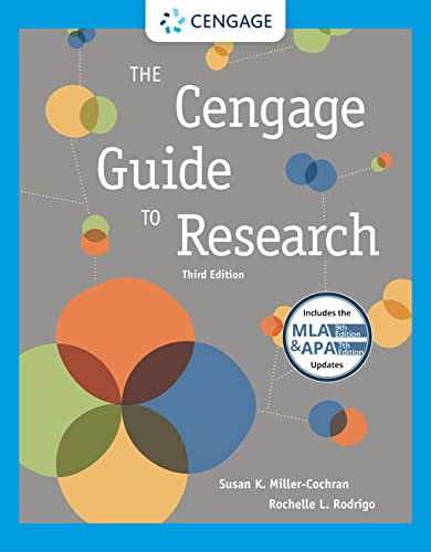 The Cengage Guide to Research (w/ APA7E & MLA9E Updates)
