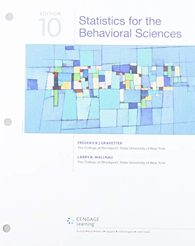 Bundle: Statistics for the Behavioral Sciences, Loose-leaf Version, 10th + MindTap Psychology, 2 terms (12 months) Printed Access Card