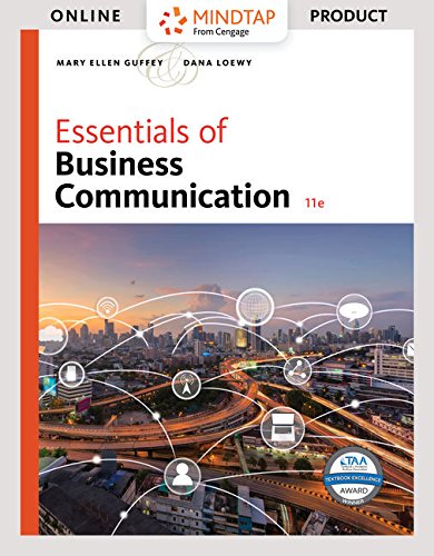 MindTap for Guffey/Loewy's Essentials of Business Communication, 1 term Printed Access Card