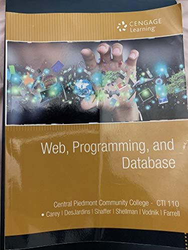 ACP WEB PROGRAMMING AND DATABA SE CTI 110