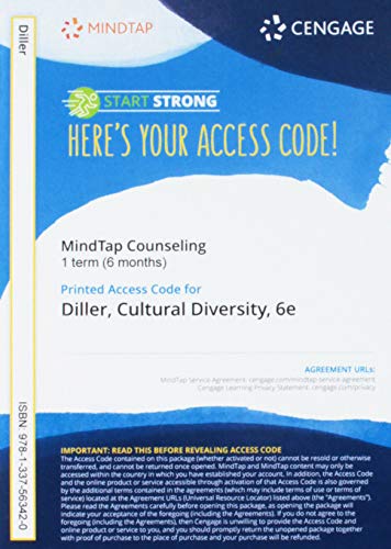 MindTap Counseling, 1 term (6 months) Printed Access Card for Diller's Cultural Diversity: A Primer for the Human Services