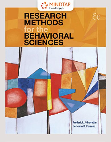 MindTap Psychology, 1 term (6 months) Printed Access Card for Gravetter/Forzano's Research Methods for the Behavioral Sciences, 6th