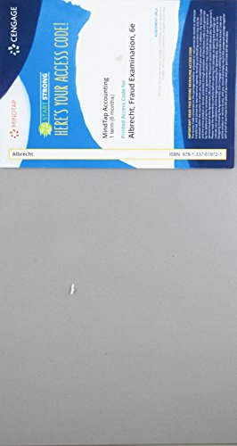 MindTap Accounting, 1 term (6 months) Printed Access Card for Albrecht/Albrecht/Albrecht/Zimbelman's Fraud Examination, 6th