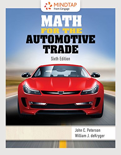 MindTap Applied Math, 2 terms (12 months) Printed Access Card for Peterson/deKryger's Math for the Automotive Trade