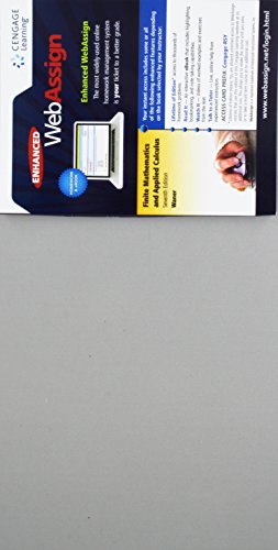 WebAssign Printed Access Card for Waner/Costenoble's Finite Math and Applied Calculus, 7th Edition, Single-Term