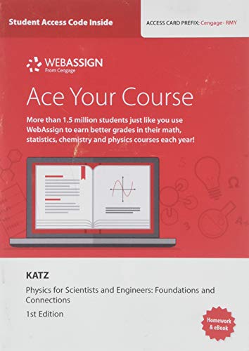 WebAssign Printed Access Card for Katz's Physics for Scientists and Engineers: Foundations and Connections, 1st Edition, Multi-Term