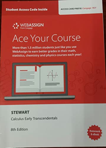 WebAssign Printed Access Card for Stewart's Calculus: Early Transcendentals, 8th Edition, Single-Term