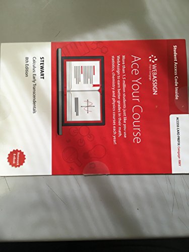 WebAssign Printed Access Card for Stewart's Calculus: Early Transcendentals, 8th Edition, Multi-Term