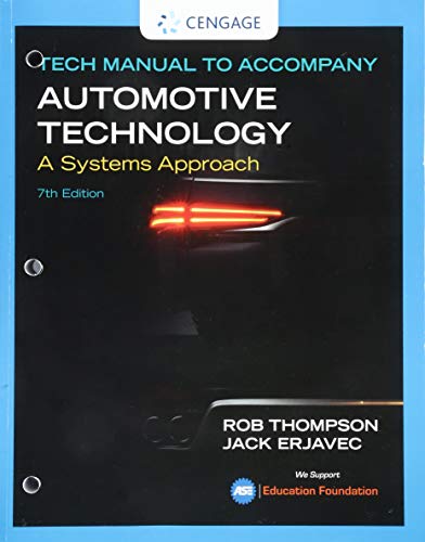 Tech Manual for Erjavec/Thompson's Automotive Technology: A Systems Approach