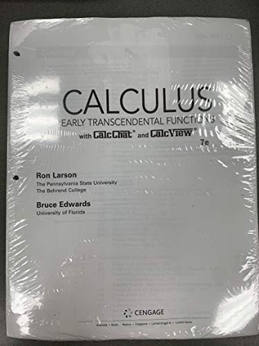 Bundle: Calculus: Early Transcendental Functions, Loose-leaf Version, 7th + WebAssign, Multi-Term Printed Access Card
