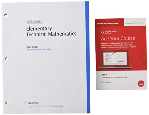 Bundle: Elementary Technical Mathematics, Loose-leaf Version, 12th + WebAssign Printed Access Card, Single-Term