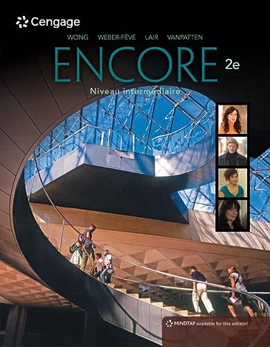 MindTap for Wong/Weber-Feve/Lair/Vanpatten's Encore Intermediate French, Student Edition: Niveau intermediaire, 4 terms Printed Access Card