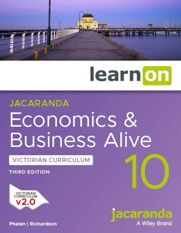 Jacaranda Economics and Business Alive 10 Victorian Curriculum, 3e learnON (Online Purchase)