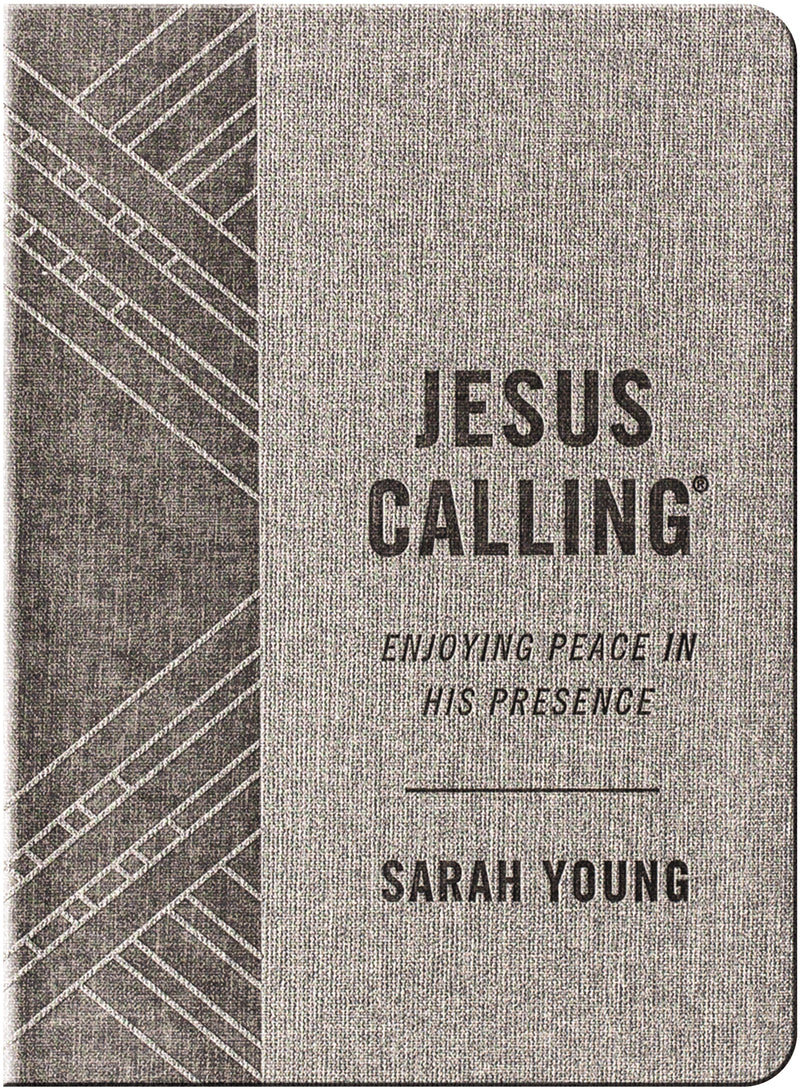 Jesus Calling, Textured Gray Leathersoft, with Full Scriptures: Enjoying Peace in His Presence (A 365-Day Devotional)