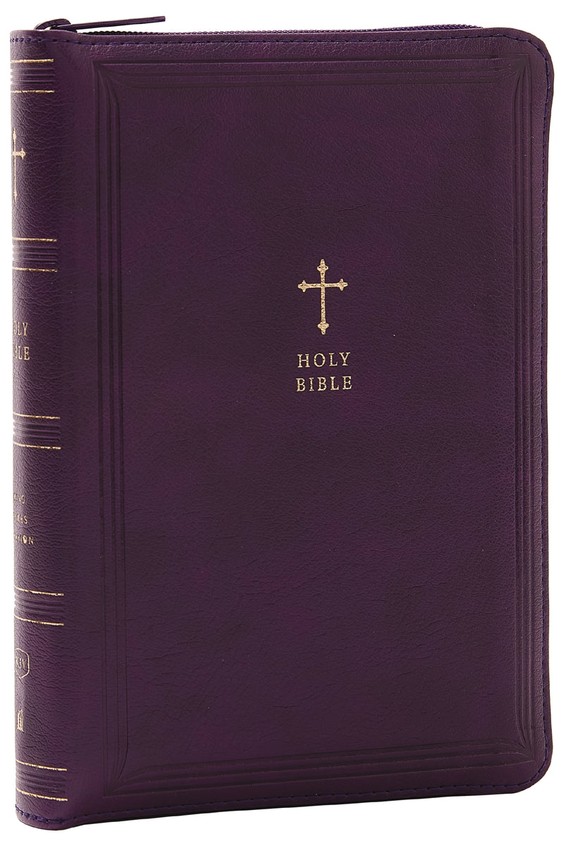 KJV Holy Bible: Compact with 43,000 Cross References, Purple Leathersoft with zipper, Red Letter, Comfort Print: King James Version