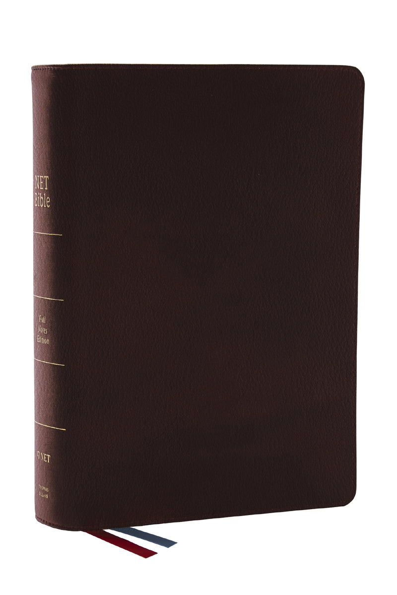 NET Bible, Full Notes Edition (NET, Brown Genuine Leather, Comfort Print, Thumb Indexed): Holy Bible