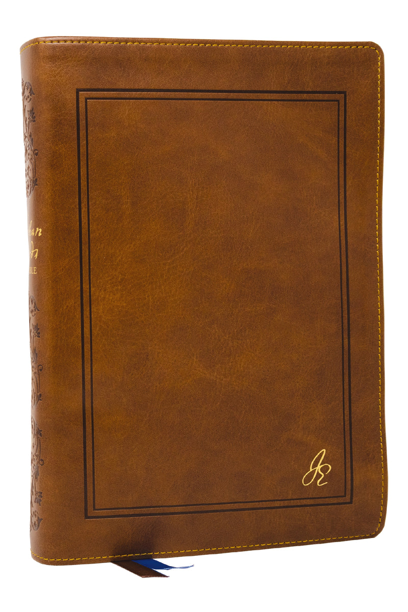 The Jonathan Edwards Study Bible: Experience Abiding Joy in Christ (NKJV, Brown Leathersoft, Red Letter, Comfort Print, Thumb Indexed)