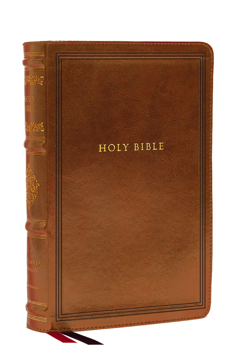KJV Large Print Reference Bible, Brown Leathersoft, Red Letter, Comfort Print (Sovereign Collection): Holy Bible, King James Version
