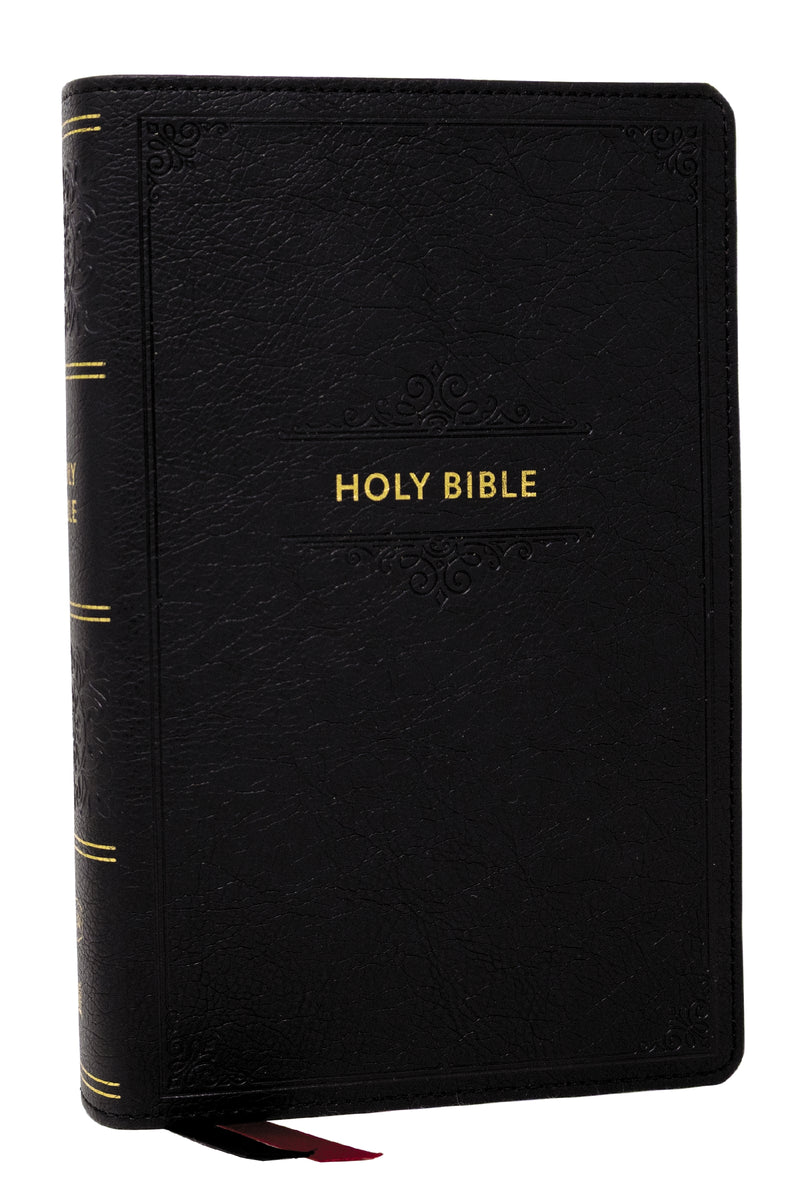 KJV Personal Size Large Print End-of-Verse Reference Bible, Black Leathersoft, Red Letter, Comfort Print (Thumb Indexed)