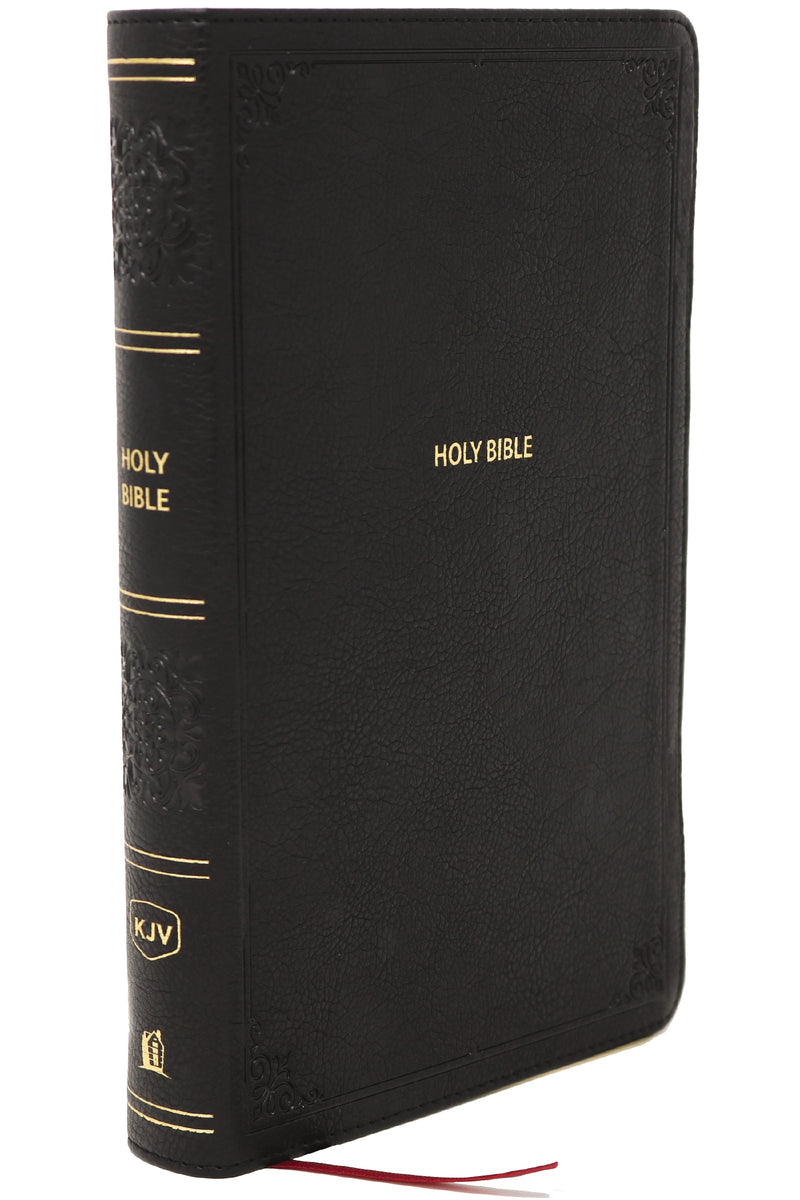 KJV Giant Print End-of-Verse Reference Bible, Black Leathersoft, Red Letter, Comfort Print