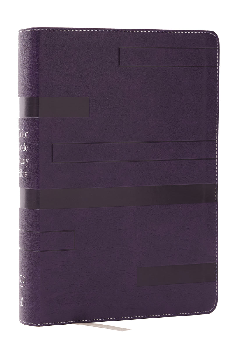Color Code Study Bible, Revealing God's Truth Color by Color (KJV, Purple Leathersoft, Red Letter, Thumb Indexed)