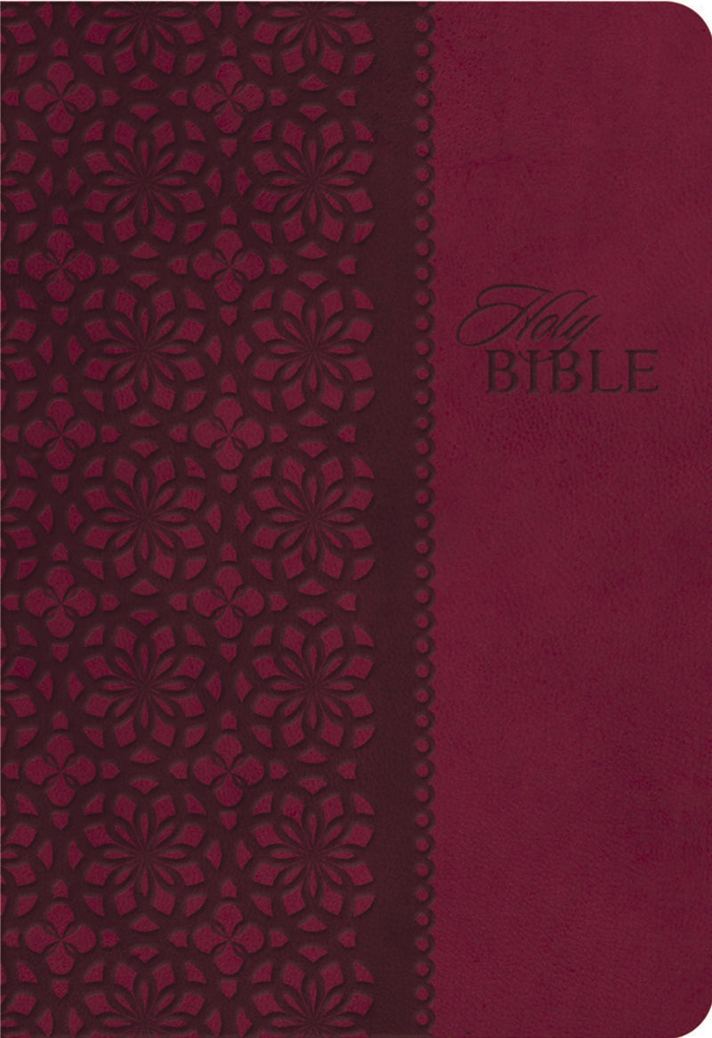 KJV Study Bible, Leathersoft, Red/Pink, Thumb Indexed, Red Letter: Second Edition
