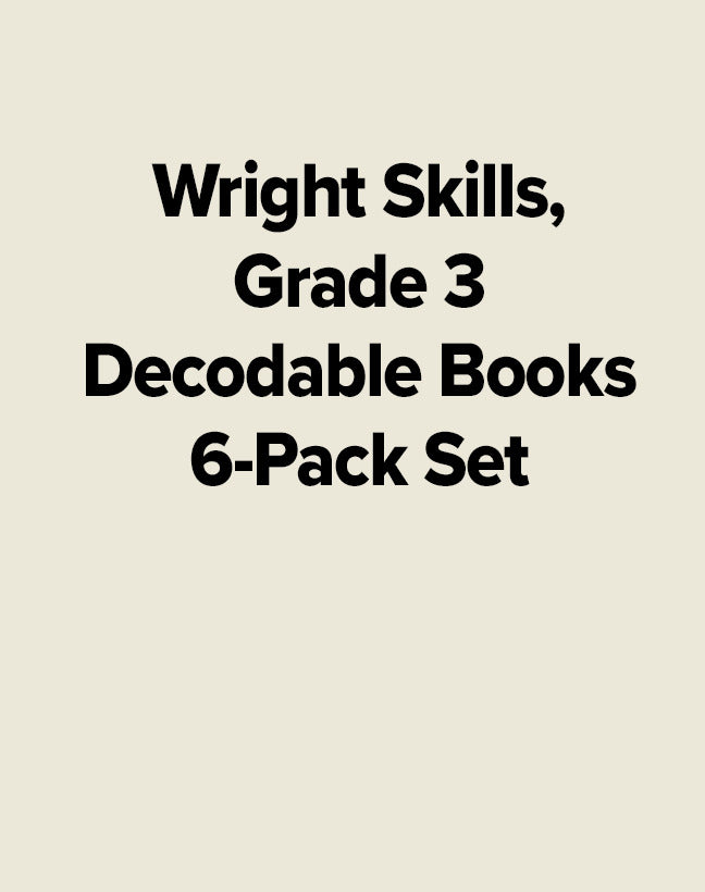 Wright Skills Grade 3 Decodable Books 6 Pack Set