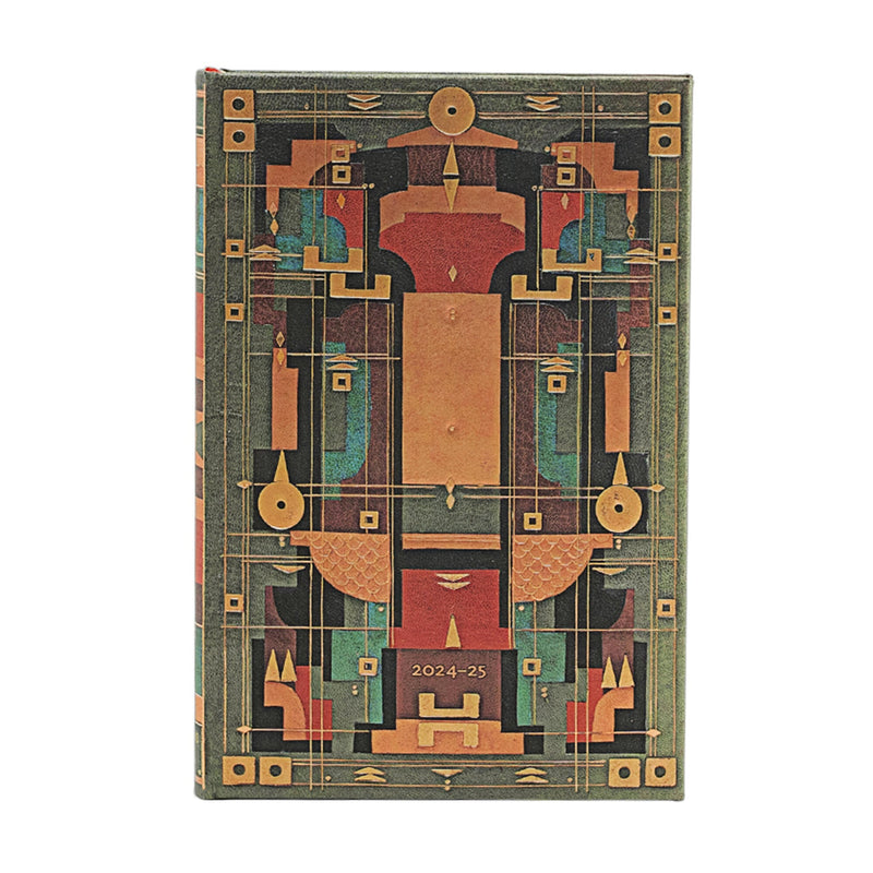 Paperblanks | 2024–2025 Weekly Planner | Lion Den | Sybil Pye Bindings | 18-Month | Mini | Horizontal | Elastic Band | 208 Pg | 80 GSM