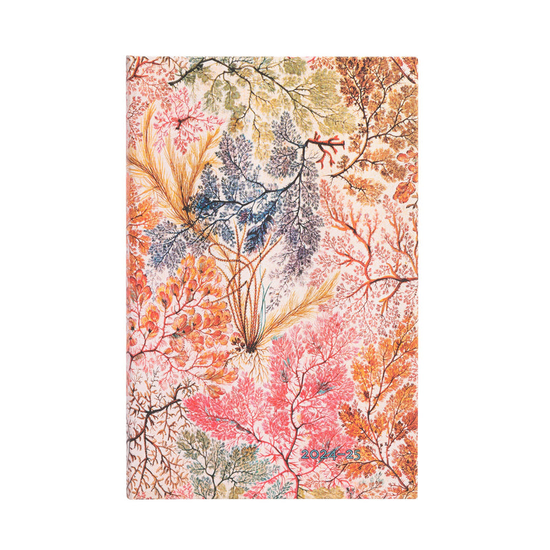 Paperblanks | 2024–2025 Weekly Planner | Anemone | William Kilburn | 18-Month | Maxi | Vertical | Elastic Band | 208 Pg | 80 GSM