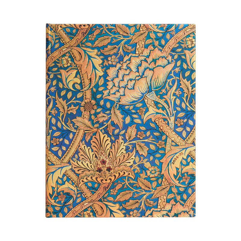 Paperblanks | 2024–2025 Weekly Planner | Morris Windrush | William Morris | 18-Month | Ultra | Vertical | Elastic Band | 208 Pg | 80 GSM