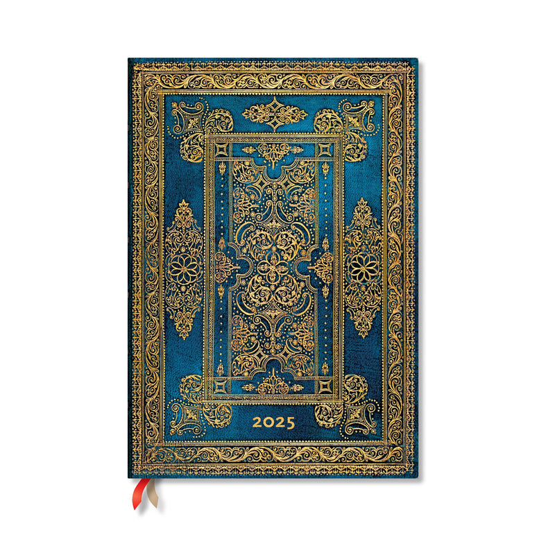 2025 Blue Luxe Mini Horizontal Hardcover 12-Month, 160pg, 100GSM, 2025 Planner by Paperblanks (Luxe Design)