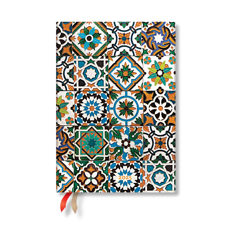 2025 Porto Slim Horizontal Hardcover 12-Month, 160pg, 100GSM, 2025 Planners by Paperblanks (Portuguese Tiles)