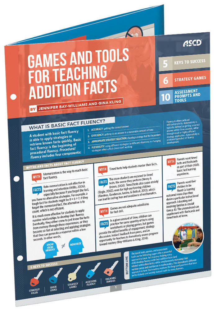 Games and Tools for Teaching Addition Facts (Quick Reference Guide 25-Pack)