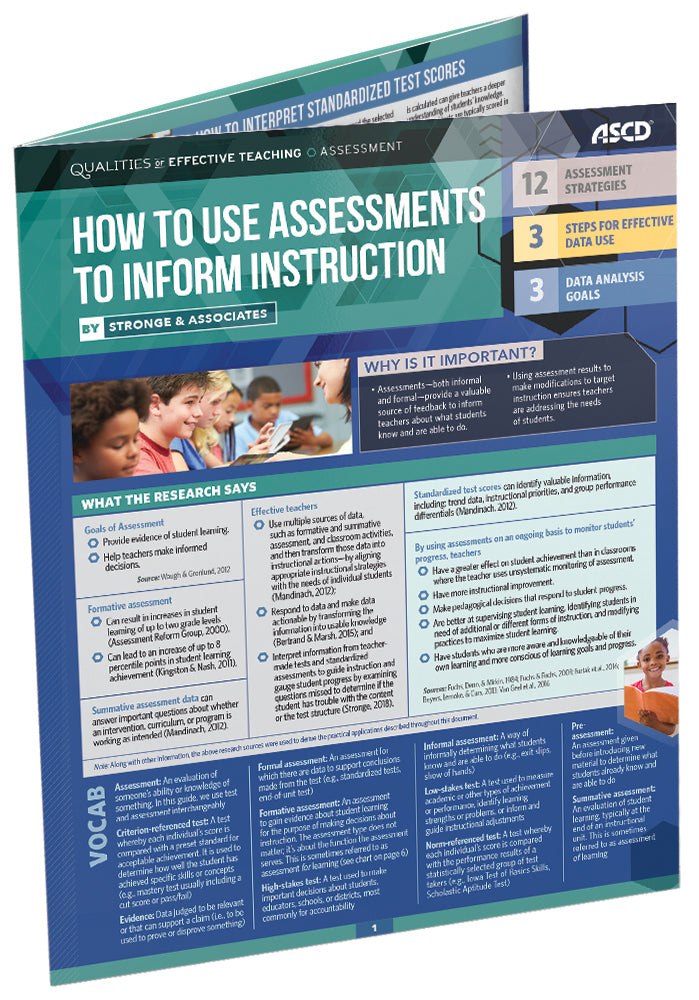 How to Use Assessments to Inform Instruction (Quick Reference Guide 25-Pack)
